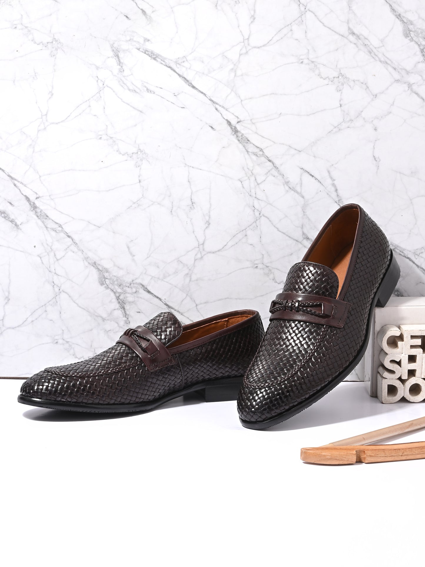 Levancho Premium Leather Partywear Shoes for Men's
