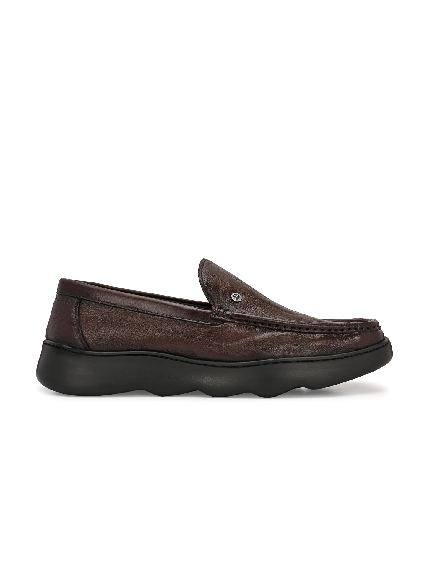 Levancho Premium Leather Black Comfort Shoes for Men's