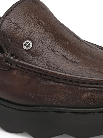Levancho Premium Leather Black Comfort Shoes for Men's