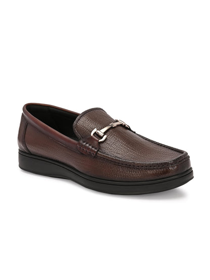 Levancho Premium Leather Brown Comfort Shoes for Men's