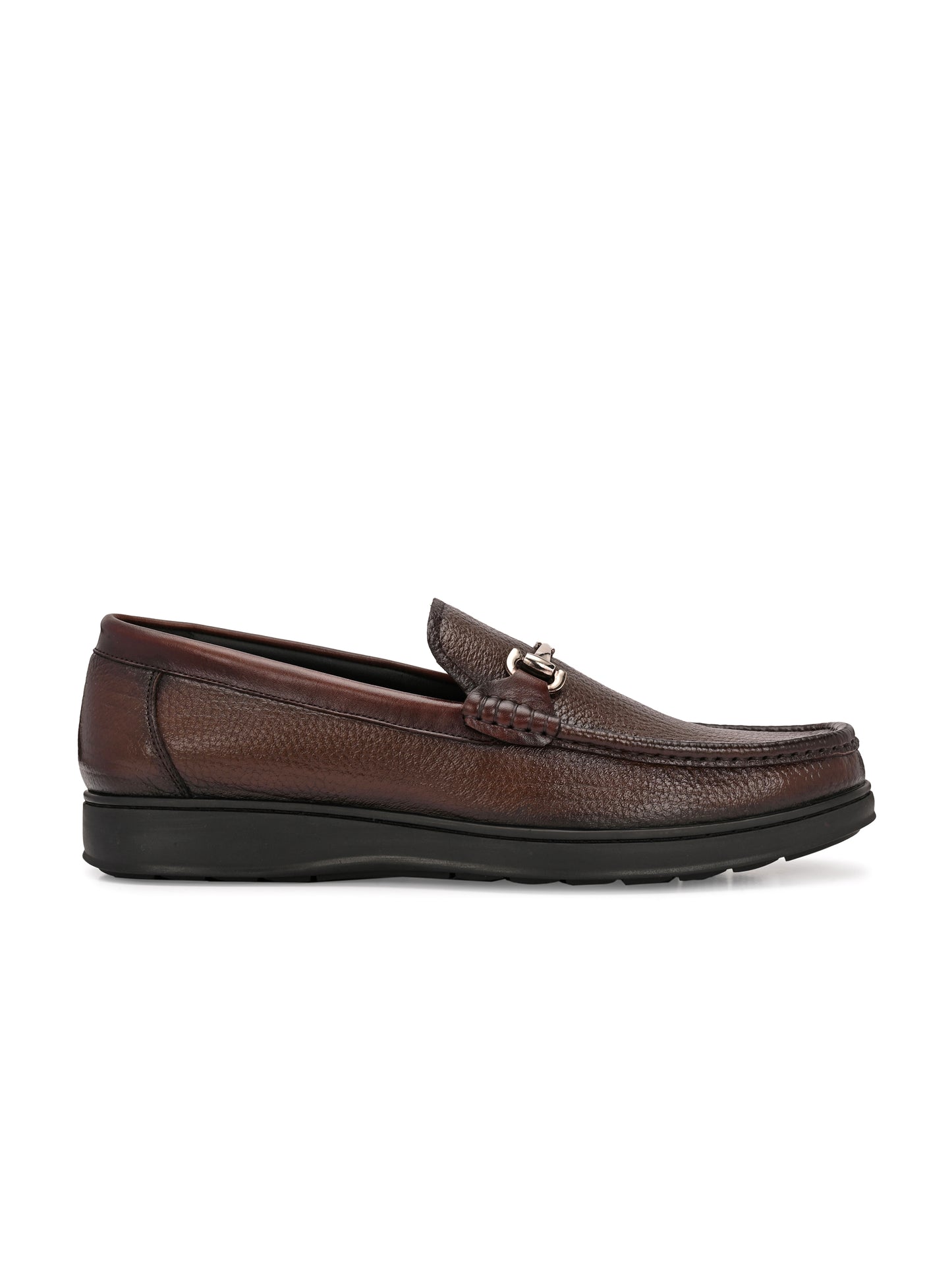Levancho Premium Leather Brown Comfort Shoes for Men's