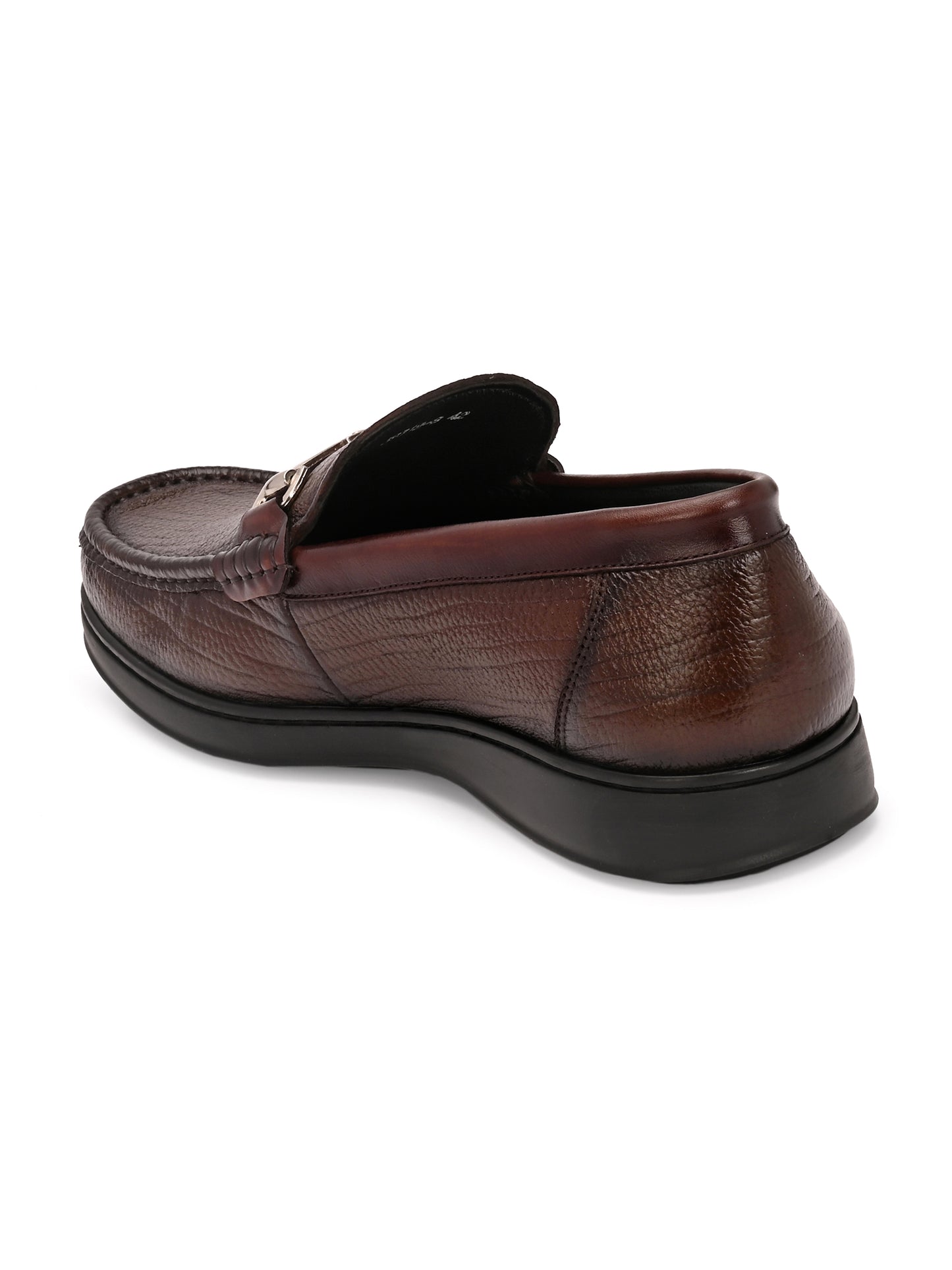 Levancho Premium Leather Brown Comfort Shoes for Men's