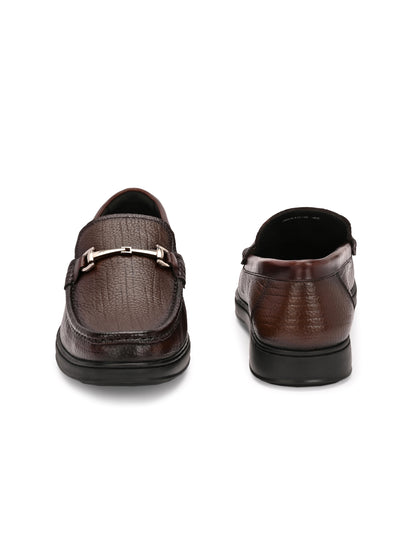Levancho Premium Leather Brown Comfort Shoes for Men's