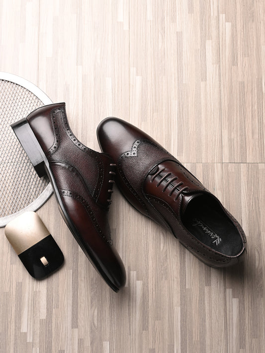 Levancho Premium Leather Partywear Shoes for Men's