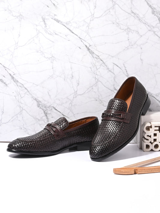 Levancho Premium Leather Partywear Shoes for Men's