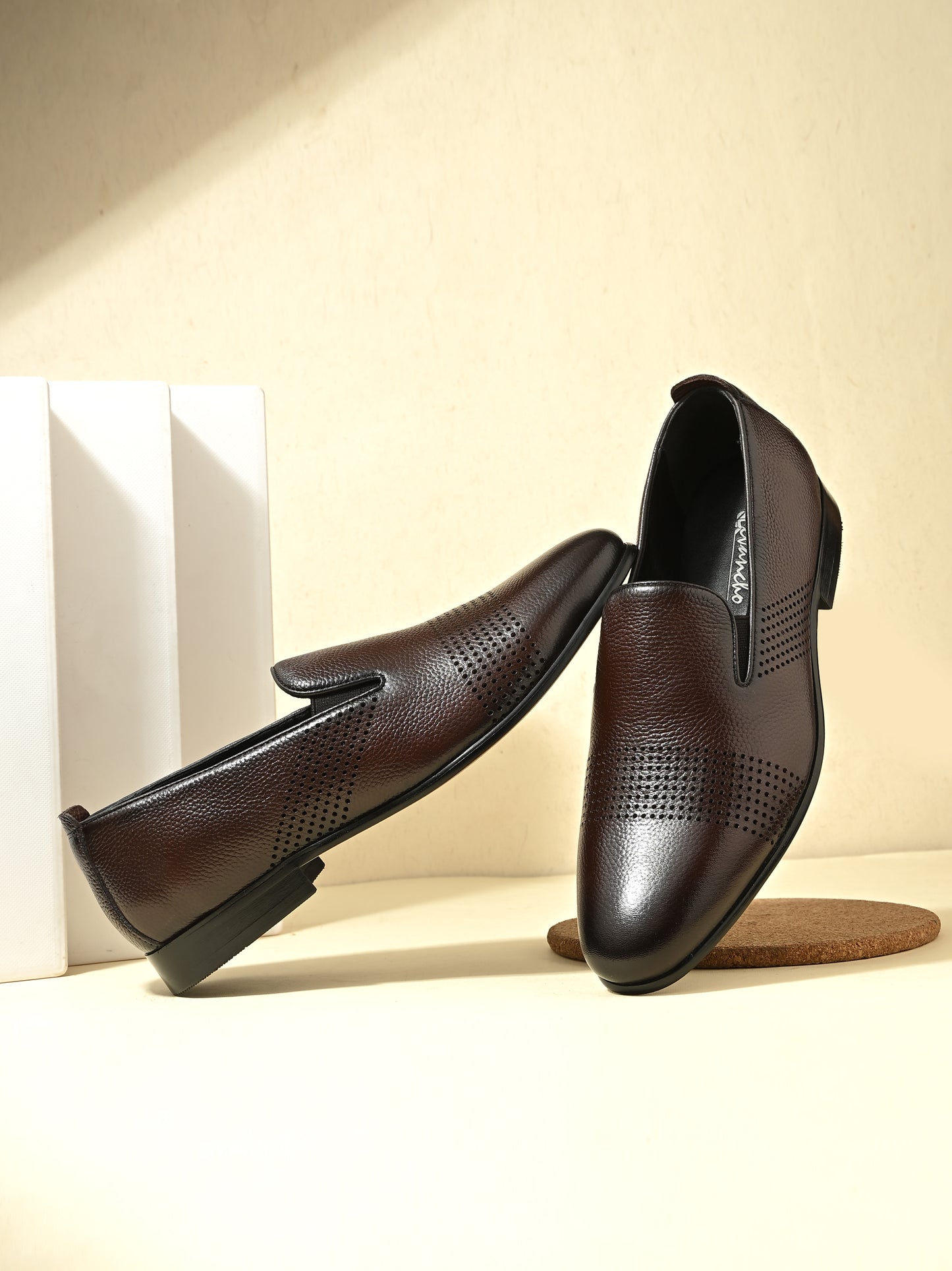Levancho Premium Leather Formal Shoes for Men's