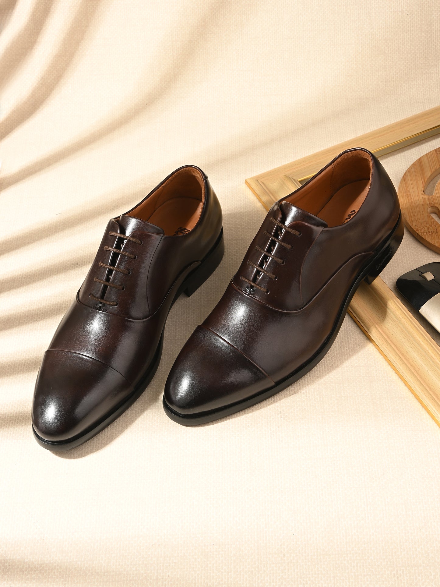 Levancho Premium Leather Formal Shoes for Men's
